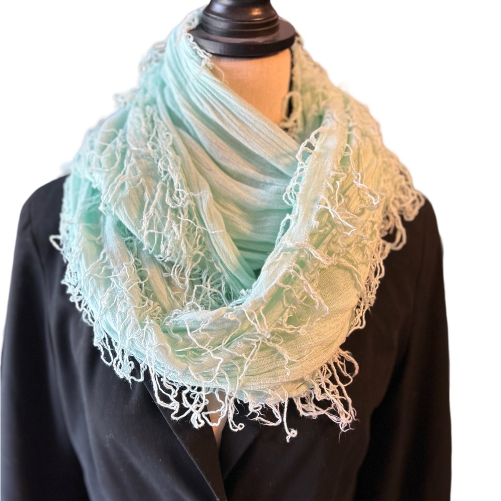 Mint colored circular scarf